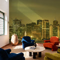 Luminous Pyramid Skyline Mural Wallpaper - room preview 06