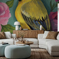 Bird with Roses Mural Wallpaper - room preview 06