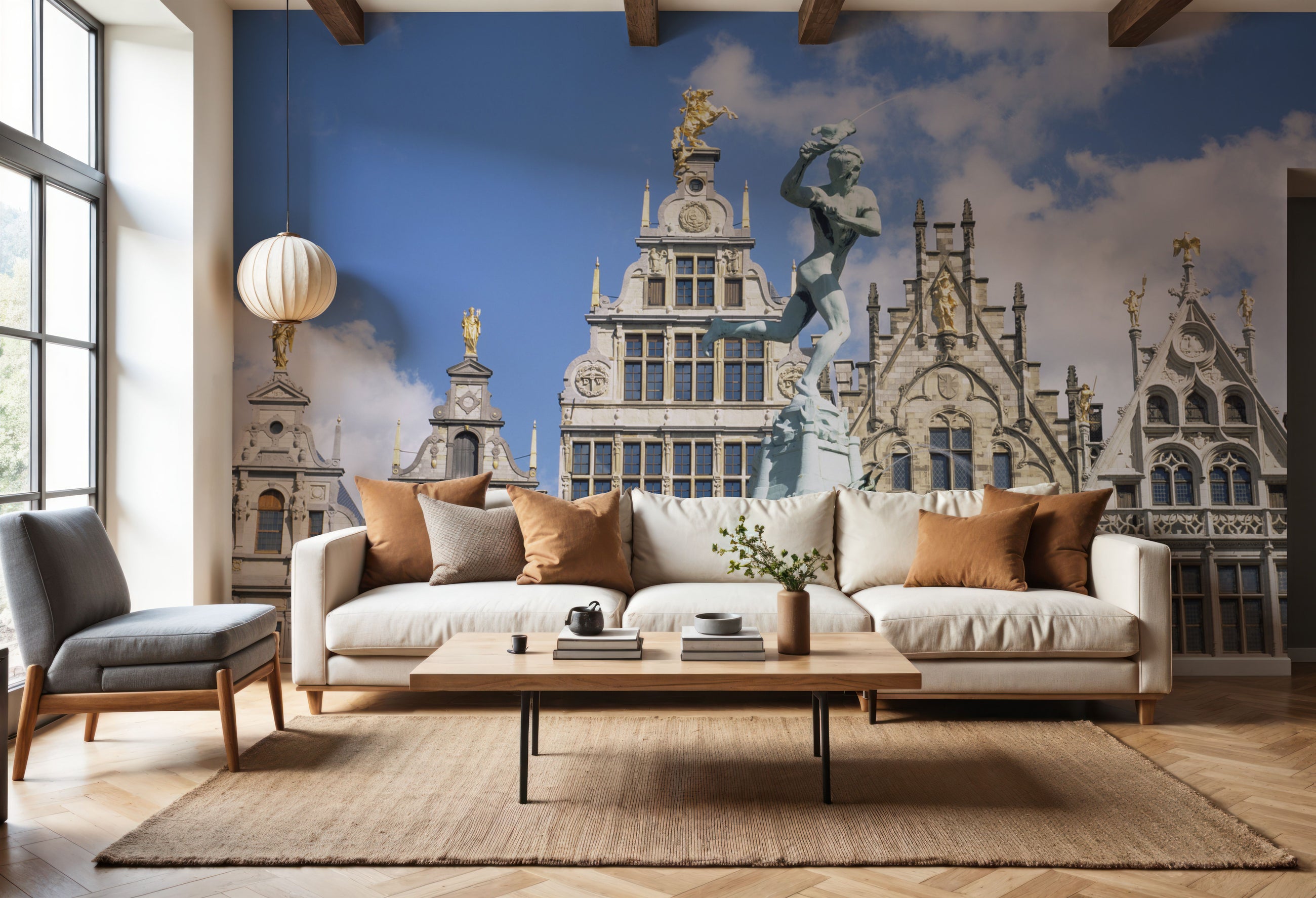Golden Citadel Mural Wallpaper
