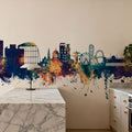 Southend-on-Sea England Skyline Blue & Bronze Mural Wallpaper - room preview 06