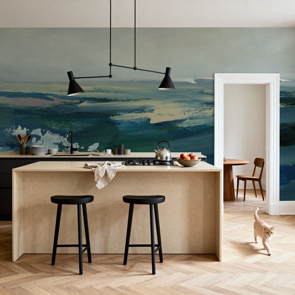 By the Sea Mural Wallpaper - room preview 06