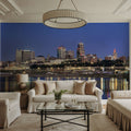 Urban Twilight Reflection Mural Wallpaper - room preview 06