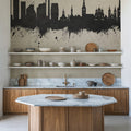 Tallinn Estonia Skyline Concrete Mural Wallpaper - room preview 06