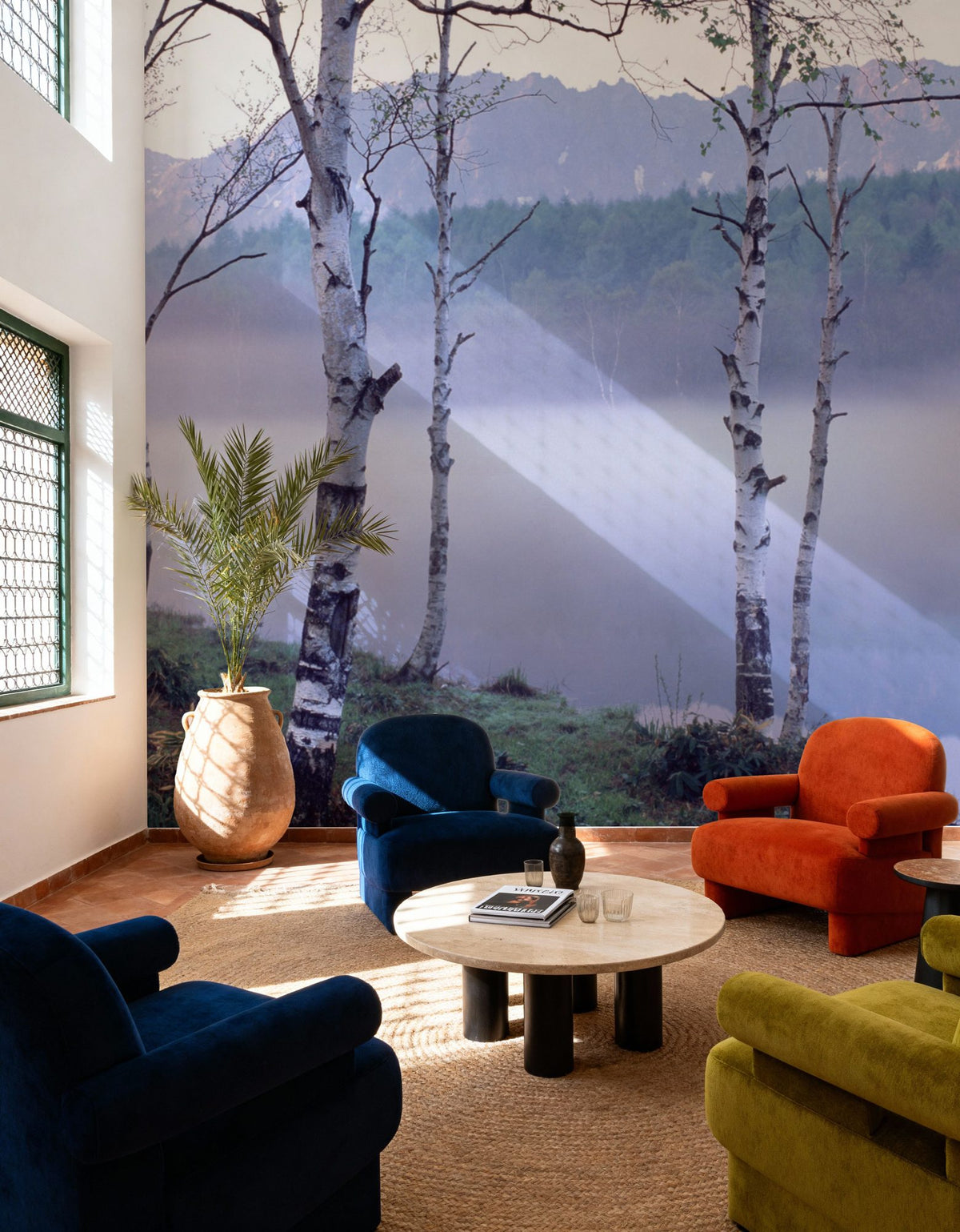 Nagano Birch Mural Wallpaper - room preview 06