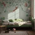 Monkey Jump, Pistachio Mural Wallpaper - room preview 06