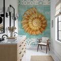 Shell Tiles I Mural Wallpaper - room preview 06