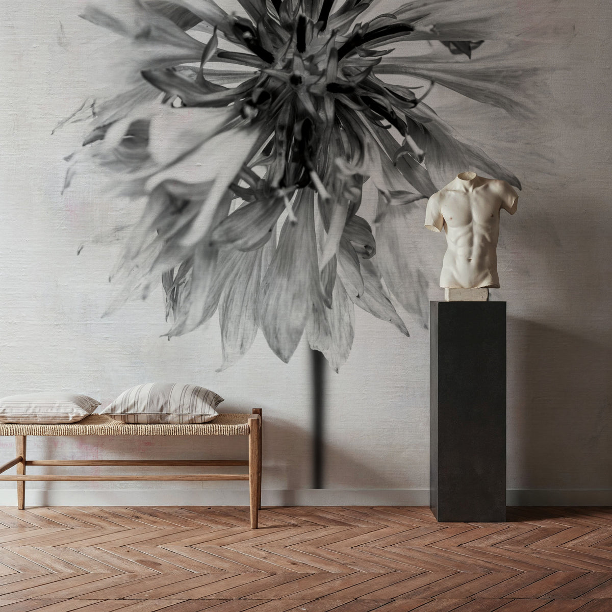 Wonderful Wildflowers X Neutral Mural Wallpaper - room preview 06