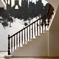 Tehran Iran Skyline Black & White Mural Wallpaper - room preview 06