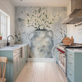 Botanicals in Pottery Mural Wallpaper - room preview 06