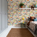 Friendly Foxes Mural Wallpaper - Purple Tone - room preview 06
