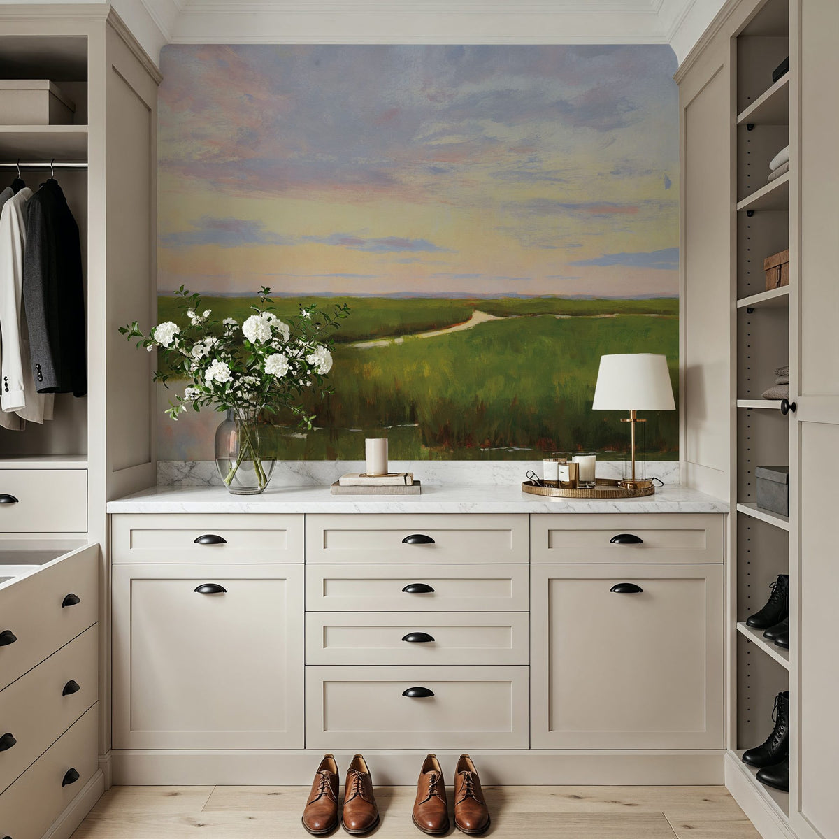 Brilliant Marsh Sunset Mural Wallpaper - room preview 06