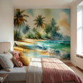 Exotic Tropical Sunny Beach Mural Wallpaper - room preview 06