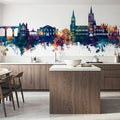 Truro England Skyline Blue & Bronze Mural Wallpaper - room preview 06