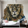 Letterman Lion Mural Wallpaper - room preview 06