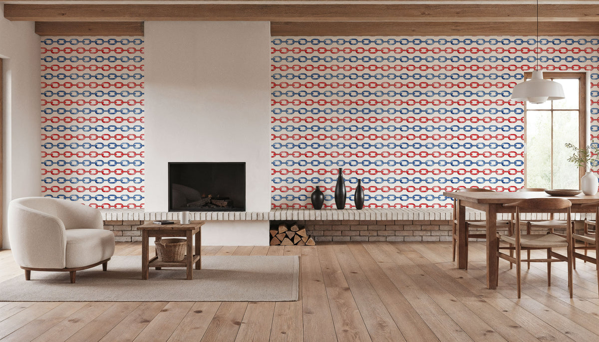 Seafood Shanty White V Mural Wallpaper - room preview 06