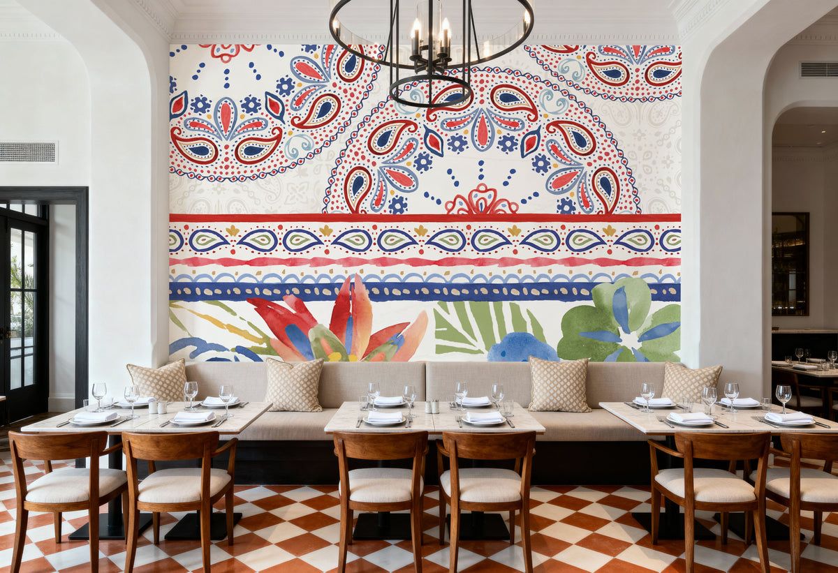 Festive Summer II Mural Wallpaper - room preview 06
