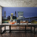 Twilight Bridge Mural Wallpaper - room preview 06