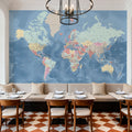 World Map Cities - Vickie Mural Wallpaper - room preview 06