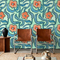 My Flower Green Mural Wallpaper - room preview 06
