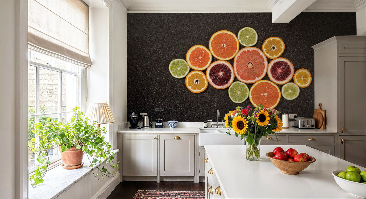 Citrus Drama I Mural Wallpaper - room preview 06