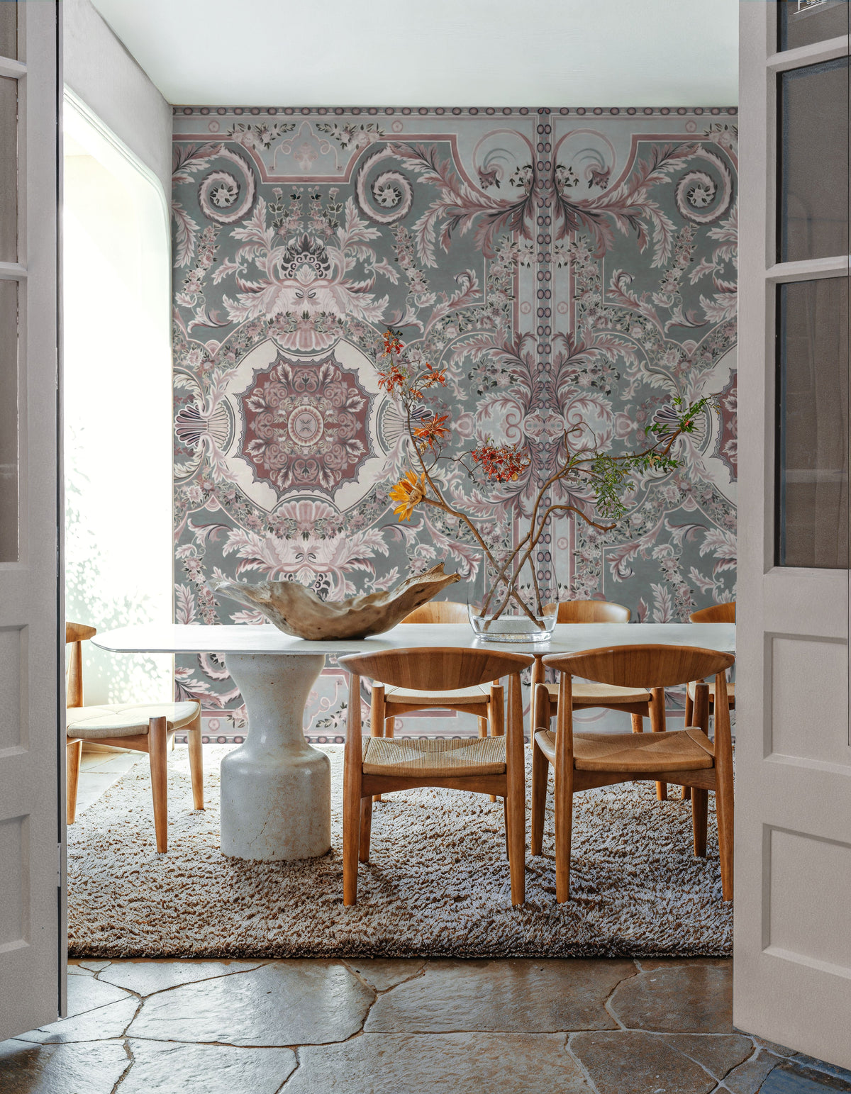 Gentle Branches, Rose Mural Wallpaper - room preview 06