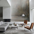 Taupe Horizon Mural Wallpaper - room preview 06
