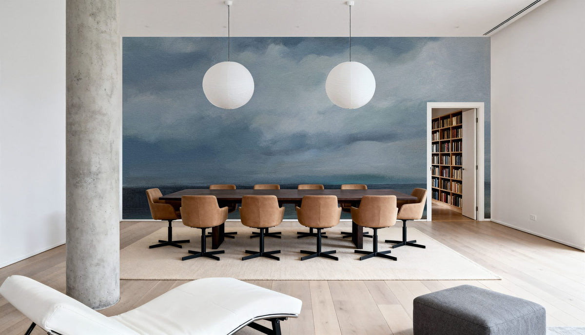 Evening Beach Mural Wallpaper - Neutral Tone - room preview 06
