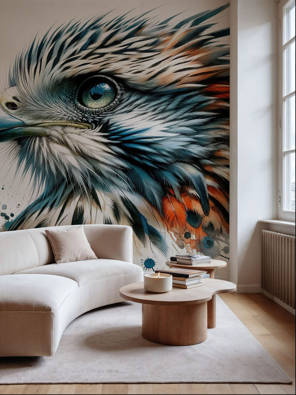 Horizon of Feathers Mural Wallpaper - room preview 06