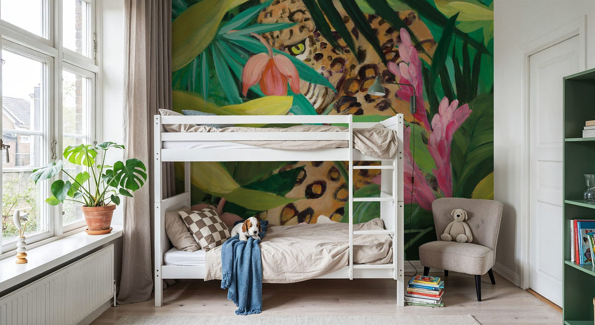 Hidden Behind the Leaves Mural Wallpaper - room preview 06