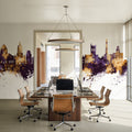 Paisley Skyline Purple & Gold Mural Wallpaper - room preview 06