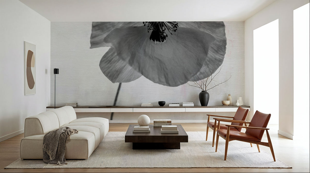 Wonderful Wildflowers VII Neutral Mural Wallpaper - room preview 06
