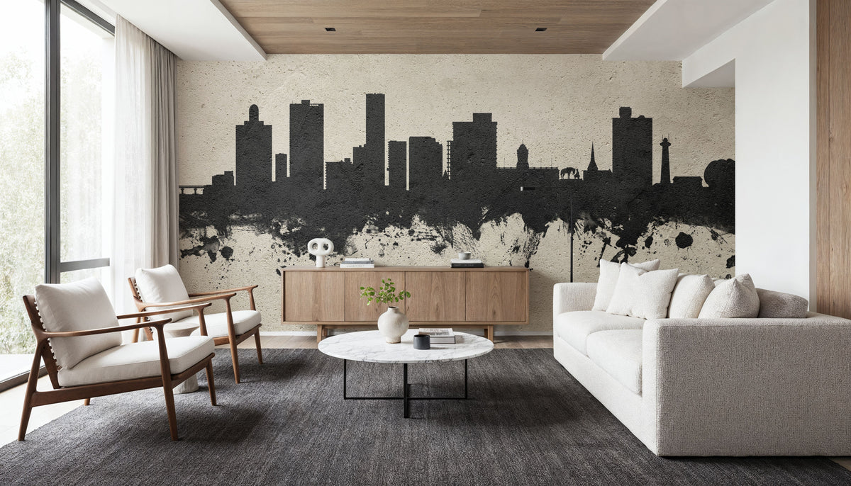 Port Elizabeth South Africa Skyline Concrete Mural Wallpaper - room preview 06