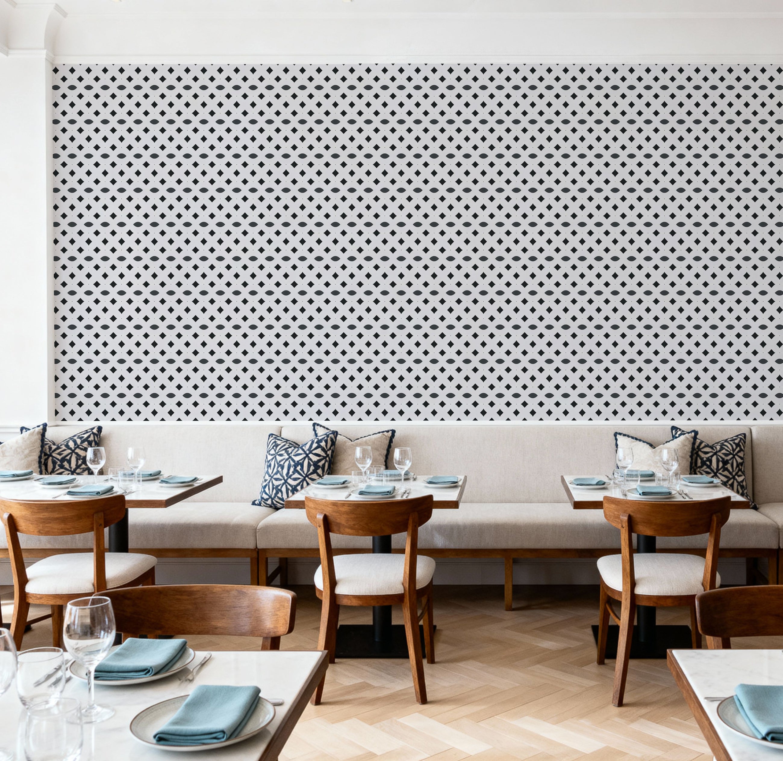 Temara Ovals and Squares Mural Wallpaper