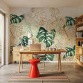 Weird Leaves Mural Wallpaper - room preview 06