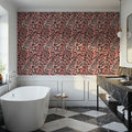 Summer Paws Red Mural Wallpaper - room preview 06