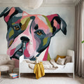 Abstract Pitbull Mural Wallpaper - room preview 06