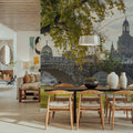 Golden Tree Bridge Mural Wallpaper - room preview 06