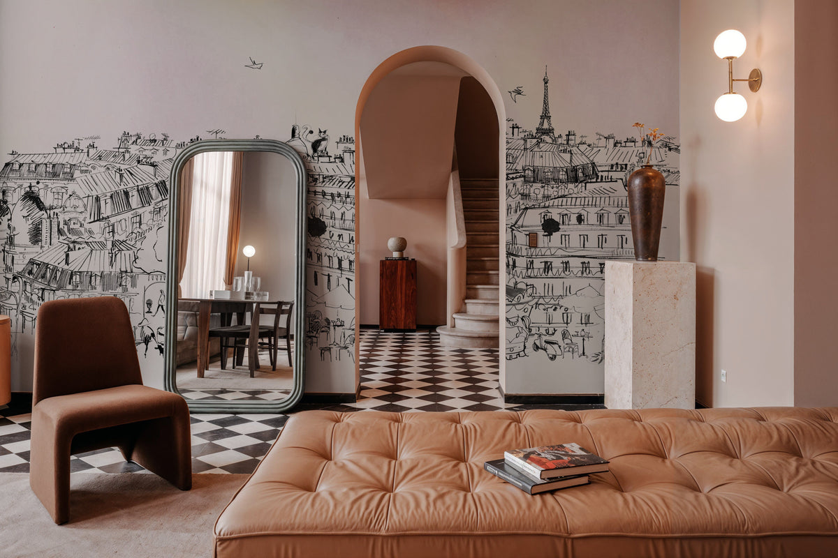 Paris Rooftops Mural Wallpaper - room preview 06