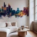 Ho Chi Minh City Vietnam Skyline Blue & Bronze Mural Wallpaper - room preview 06