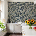 Park Trees, Blue Mural Wallpaper - room preview 06