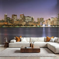 Twilight Skyline Silhouette Mural Wallpaper - room preview 06