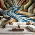 River Art Deco Mural Wallpaper - room preview 06