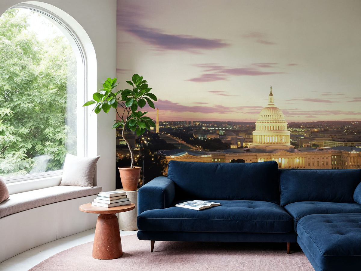 Illuminated Dome Sunset Mural Wallpaper - room preview 06