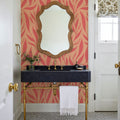 Leavescapes Mural Wallpaper - Red Tone - room preview 06