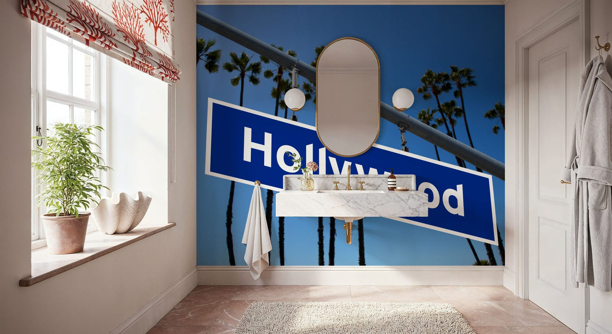 Hollywood Palms Mural Wallpaper - room preview 06