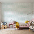 Medallion Trellis, Seafoam Mural Wallpaper - room preview 06