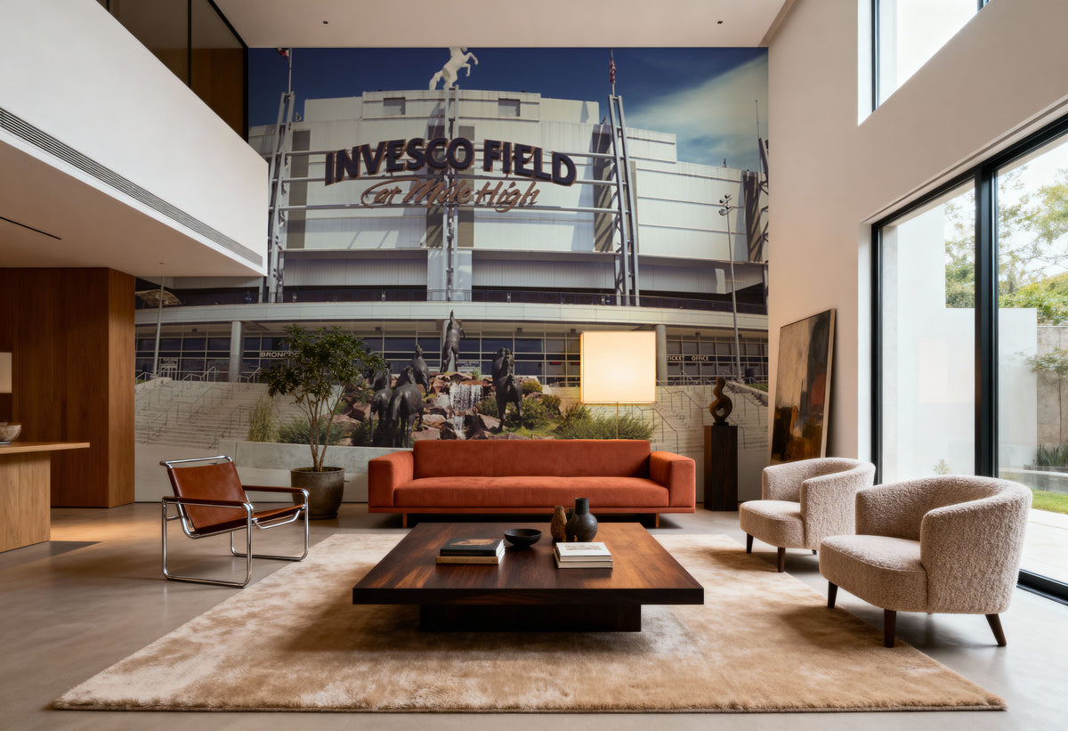 Mile High Stadium Bronco Mural Wallpaper - room preview 06