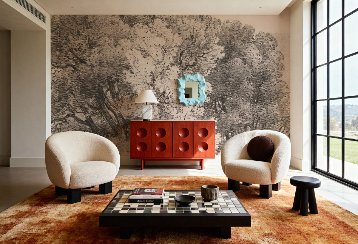 Elm Trees in Holme Park Mural Wallpaper - room preview 06