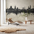 Paisley Skyline Concrete Mural Wallpaper - room preview 06