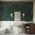 Welcome to Our Theatre, Bottle Green Mural Wallpaper - room preview 06